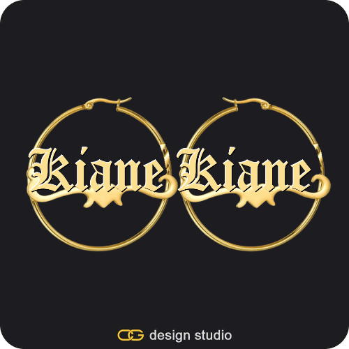 The Essential Hoop Name Earrings: Underline