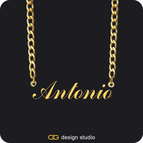 The Essential Name Necklace: Cuban chain