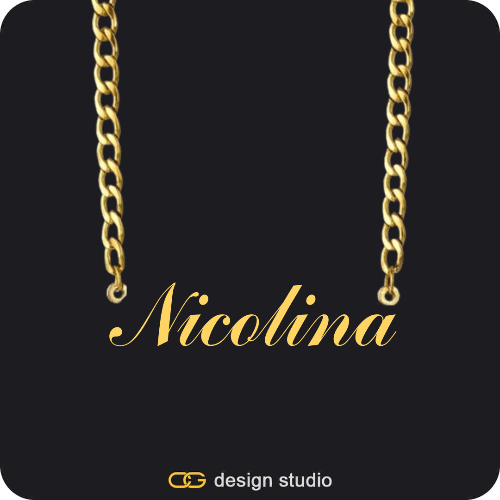 The Essential Name Necklace: Cuban chain