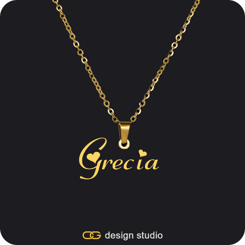 The Essential Name Necklace: Looped