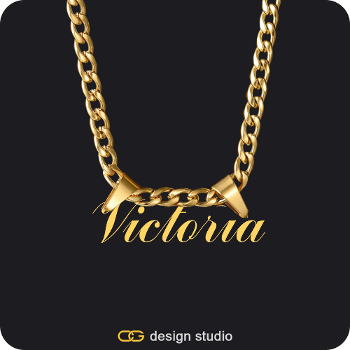 The Essential Name Necklace: Double Loop