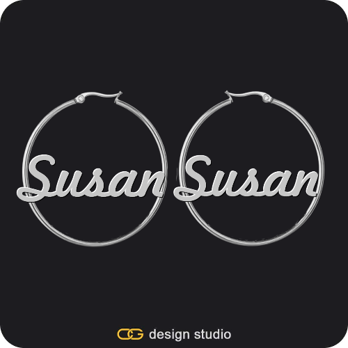 The Essential Hoop Name Earrings