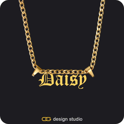 The Essential Name Necklace: Cuban chain