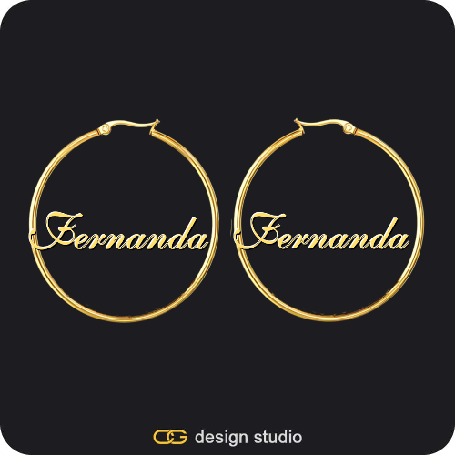 The Essential Hoop Name Earrings