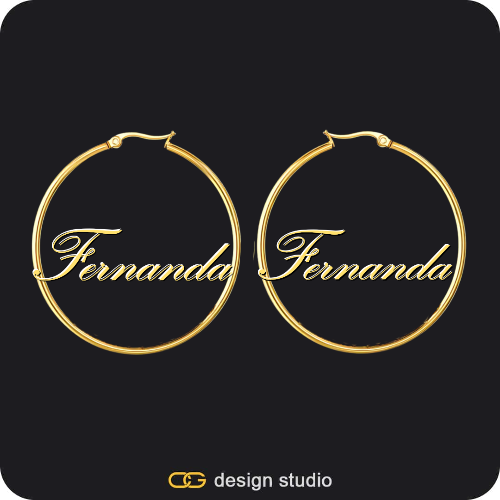 The Essential Hoop Name Earrings