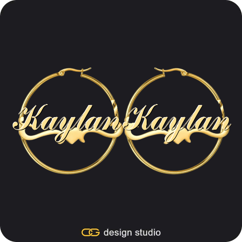 The Essential Hoop Name Earrings: Underline