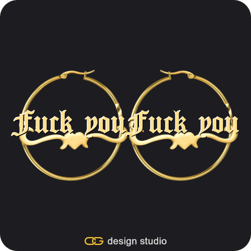 The Essential Hoop Name Earrings: Underline