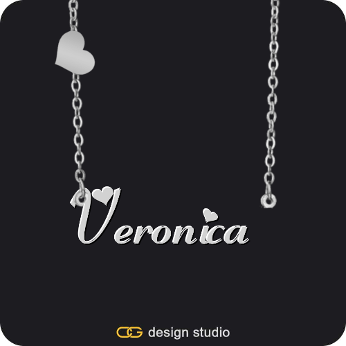 The Essential Name Necklace: Charm