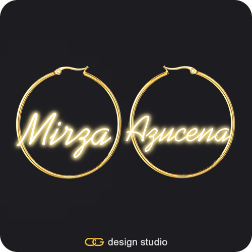 The Essential Hoop Name Earrings: Sparkling