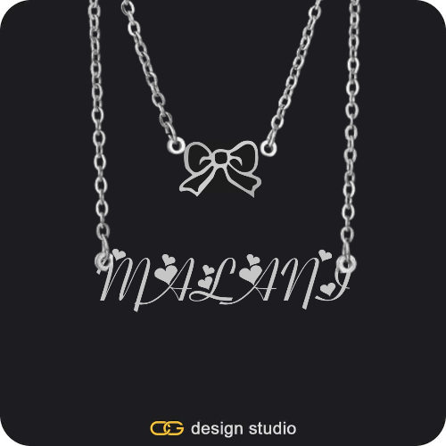 The Essential Name Necklace: Double Layer