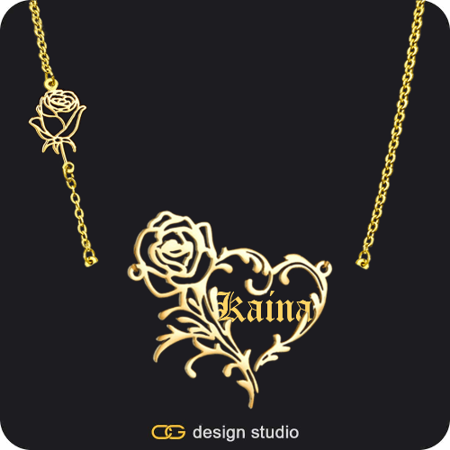 The Rose Petal Name Necklace