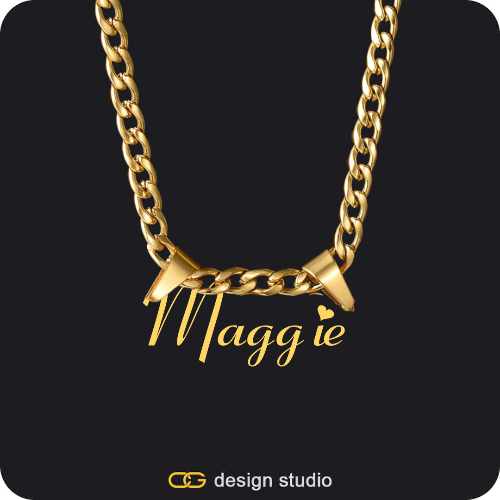 The Essential Name Necklace: Double Loop