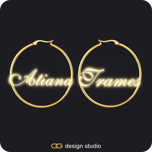 The Essential Hoop Name Earrings: Sparkling