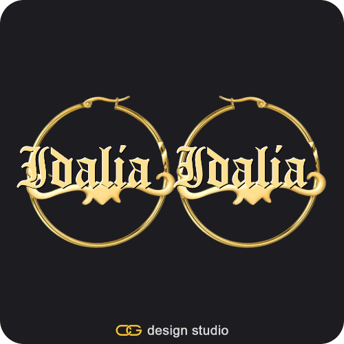 The Essential Hoop Name Earrings: Underline