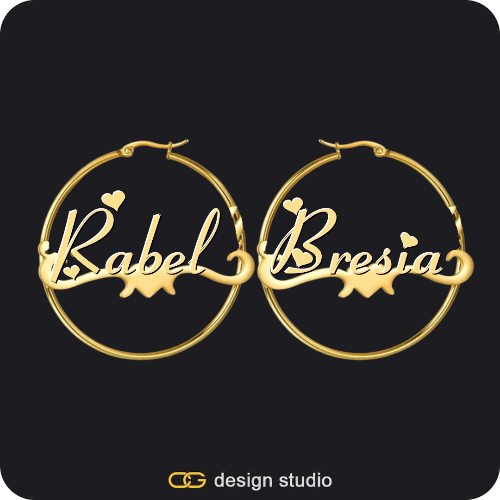 The Essential Hoop Name Earrings: Underline