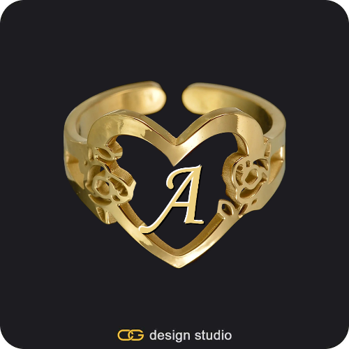 The Heartfelt Initial Ring