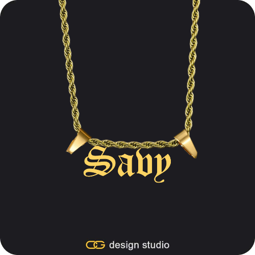 The Essential Name Necklace: Double Loop