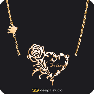 The Rose Petal Name Necklace