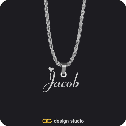 The Essential Name Necklace: Rope Chain