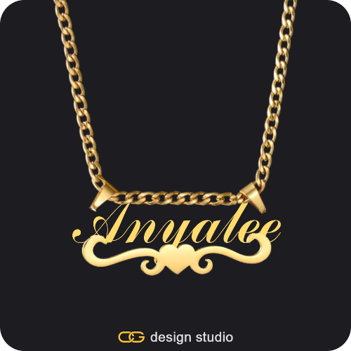 The Essential Name Necklace: Underline