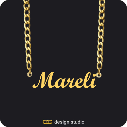 The Essential Name Necklace: Cuban chain