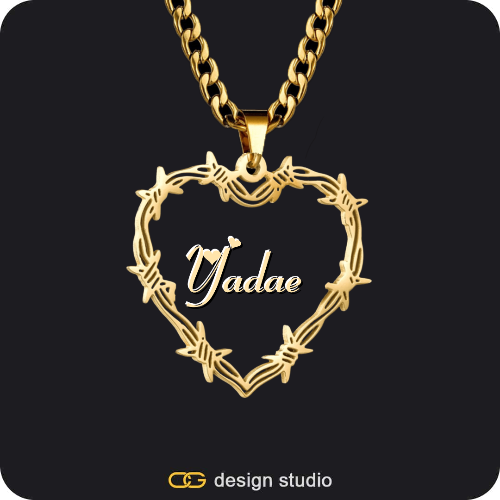 Bichota Heart Name Necklace