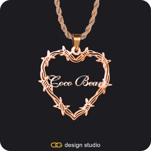 Bichota Heart Name Necklace