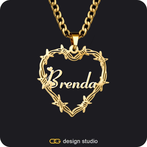 Bichota Heart Name Necklace