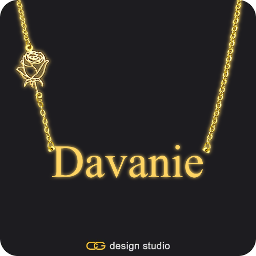 The Essential Name Necklace: Glitter