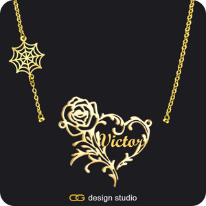 The Rose Petal Name Necklace