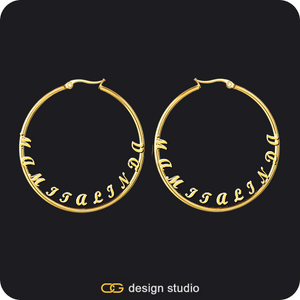 The Essential Hoop Name Earrings