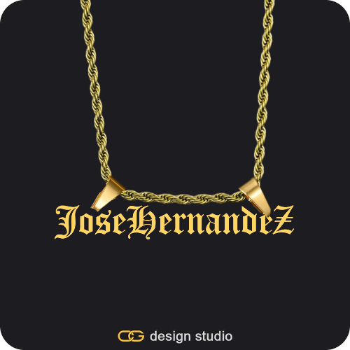 The Essential Name Necklace: Double Loop