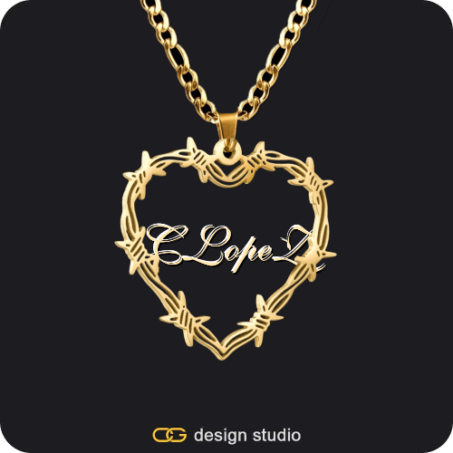 Bichota Heart Name Necklace