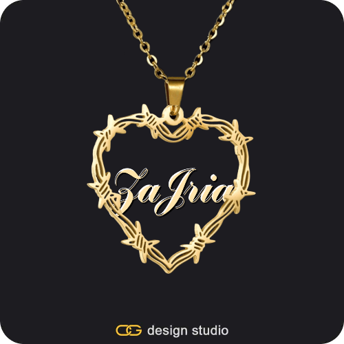 Bichota Heart Name Necklace