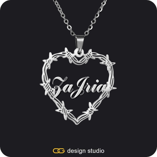 Bichota Heart Name Necklace