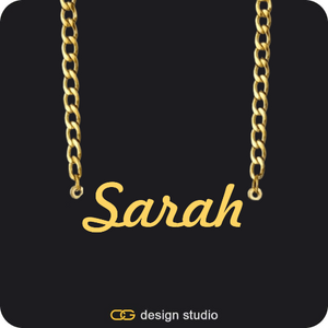 The Essential Name Necklace: Cuban chain