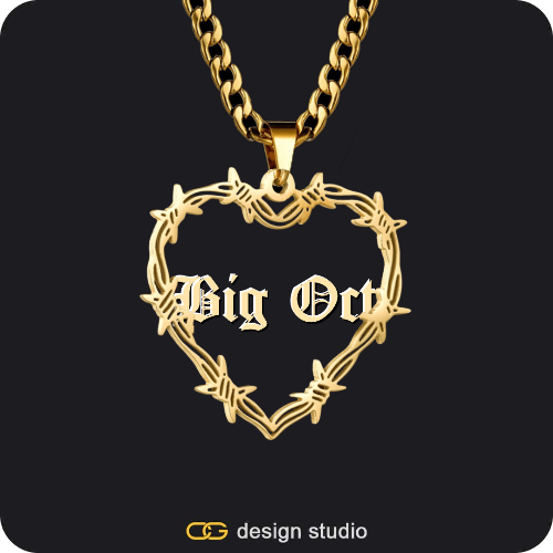 Bichota Heart Name Necklace