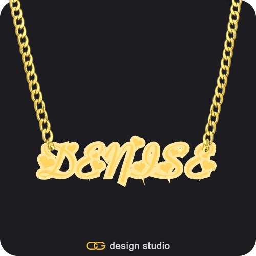 The Spotlight Double Plated Name Necklace