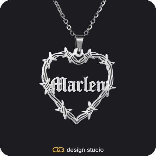 Bichota Heart Name Necklace