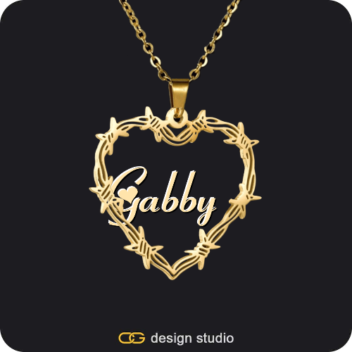 Bichota Heart Name Necklace