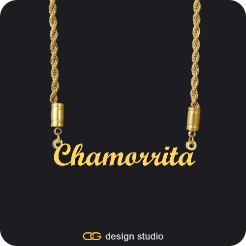 The Essential Name Necklace: Rope Chain