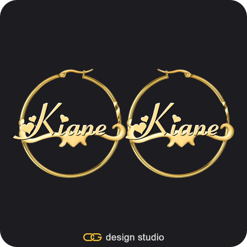 The Essential Hoop Name Earrings: Underline