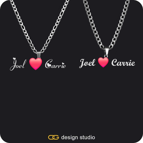 His & Hers Name Necklaces