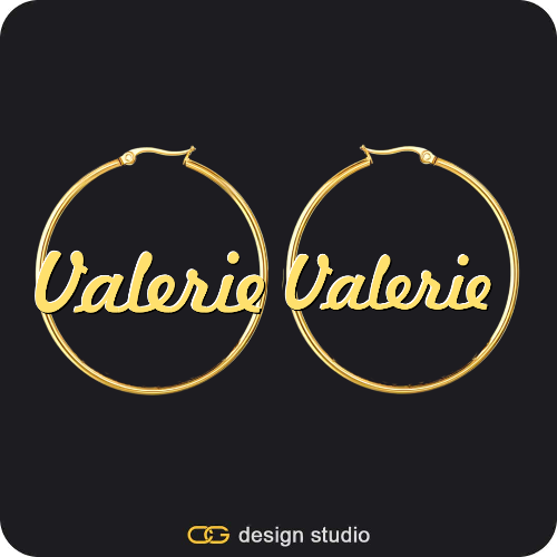 The Essential Hoop Name Earrings