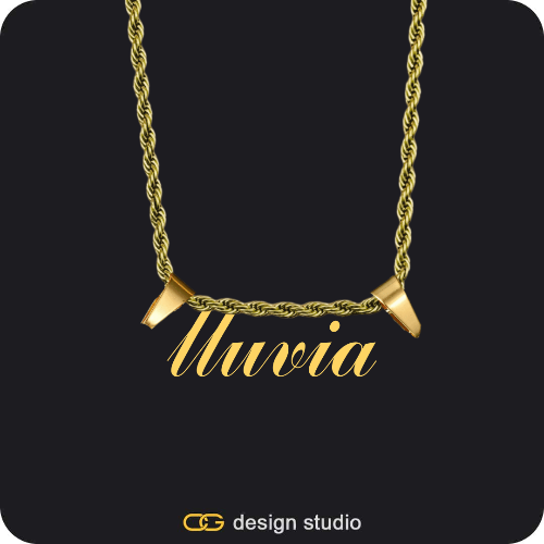 The Essential Name Necklace: Double Loop