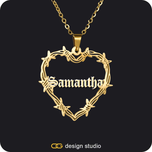 Bichota Heart Name Necklace