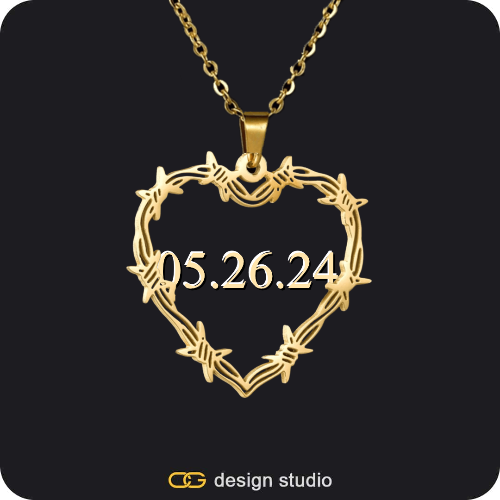 Bichota Heart Name Necklace