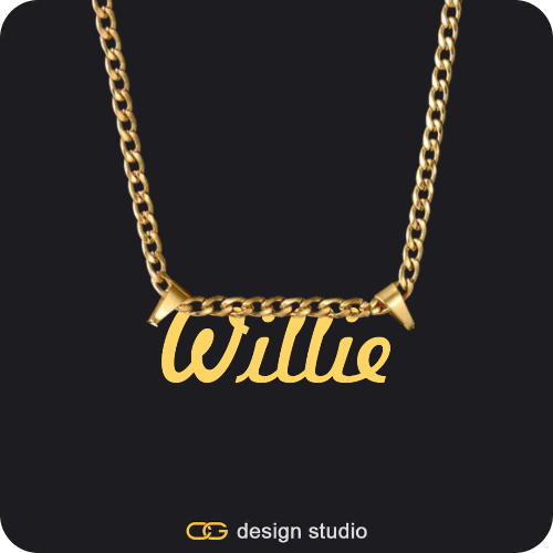 The Essential Name Necklace: Double Loop