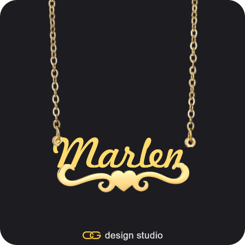 The Essential Name Necklace: Underline