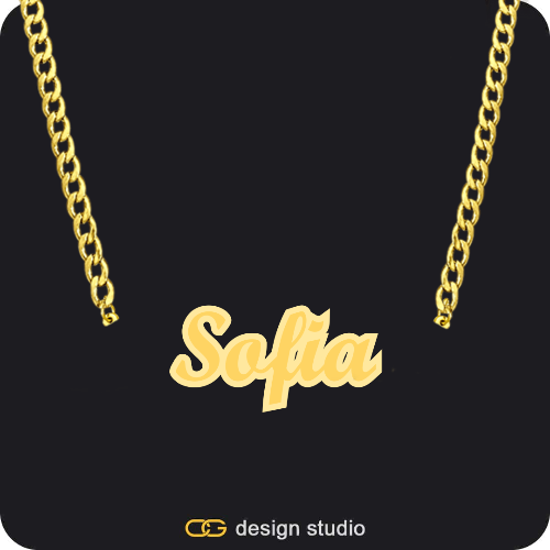 The Spotlight Double Plated Name Necklace